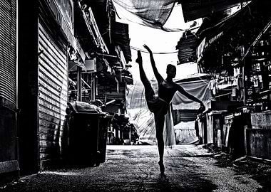 Ballerina on the street
