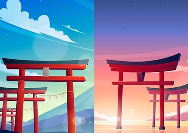 Torii Gates Winetr Summer