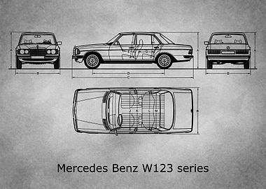 Mercedes Benz W123 gray