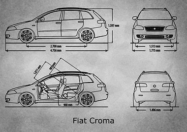 Fiat Croma 2005 gray old