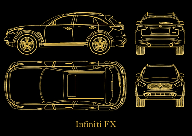 Infiniti FX Blueprint gold