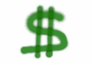 Spray graffiti symbol doll