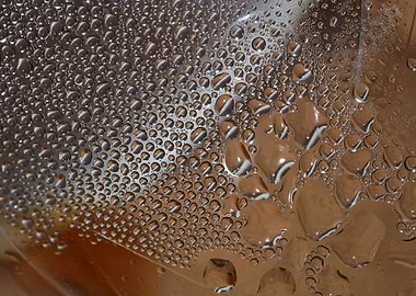 Water droplets close up