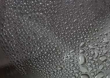 Water droplets close up