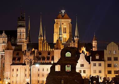 Old Town Skyline of Gdansk