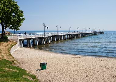 Beach And Pier In Gdynia