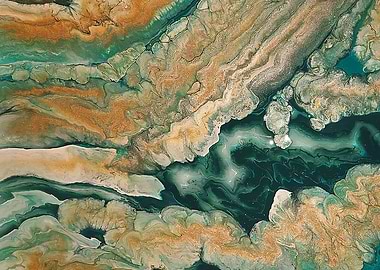 Acrylic pour abstract