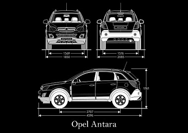 Opel Antara 2007 Blueprint