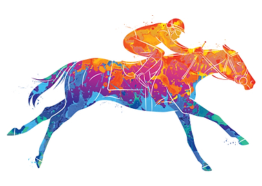 Watercolor Horse Riding