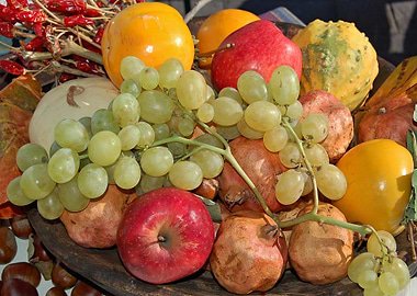 Autumn fruit stilllife