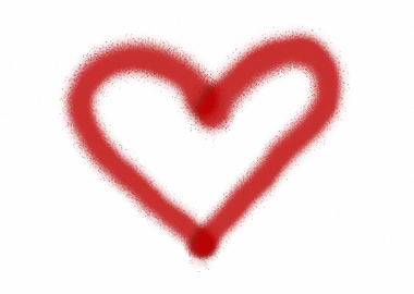 Spray graffiti symbol love