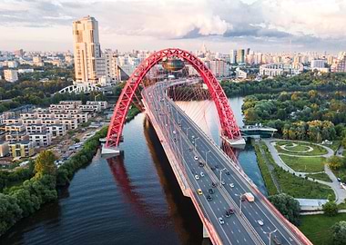 Moscow City Russia Bridge