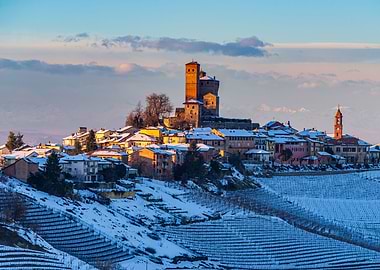 Castle on hill top Italy