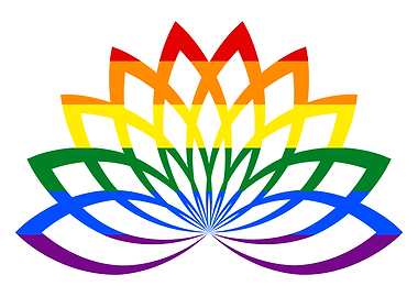 LGBT Flag Lotus Flower