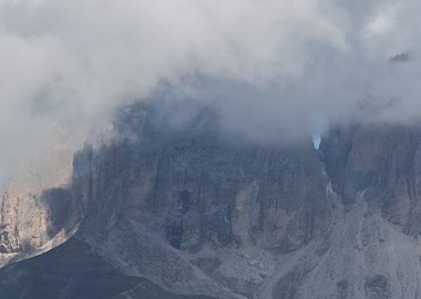 rocky mountain and cloudy