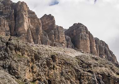 rocky mountain and cloudy
