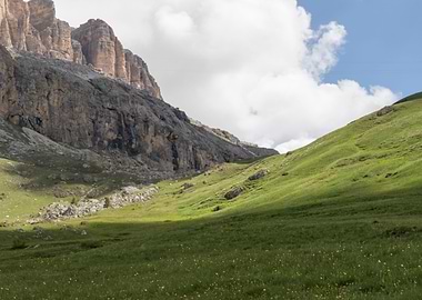 rocky mountain and cloudy