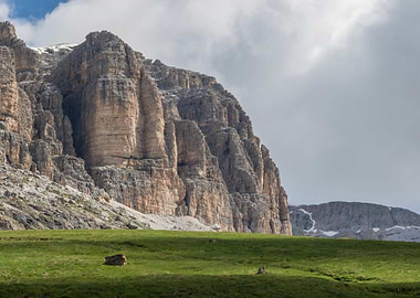 rocky mountain and cloudy