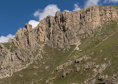 rocky mountain and cloudy