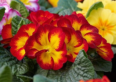 colorful primroses