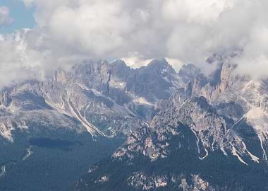 rocky mountain and cloudy