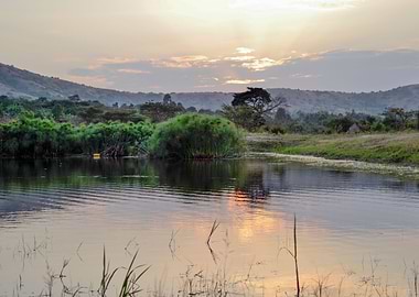 landscape african lake