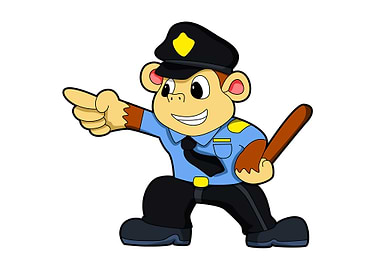 Monkey Police officer Tie