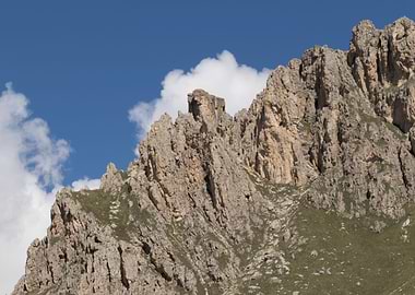 rocky mountain and cloudy