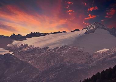 rocky mountain and cloudy
