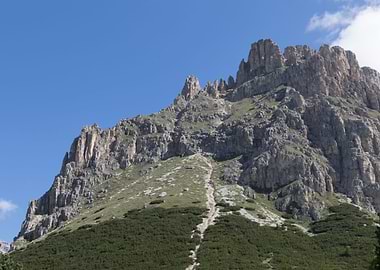 rocky mountain and cloudy