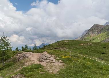 rocky mountain and cloudy