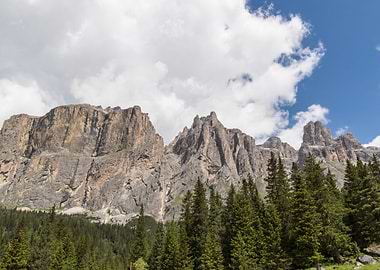 rocky mountain and cloudy