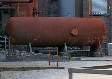 Abandoned old factory area