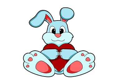 Rabbit Love Heart