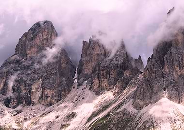 rocky mountain and cloudy