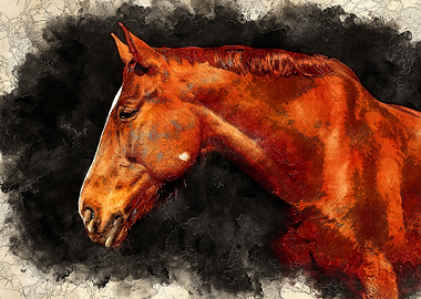Horse animal art