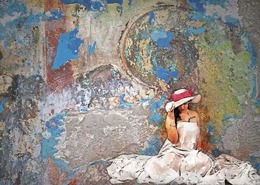 White dress Sun hat