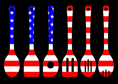 USA Flag Kitchen Tools