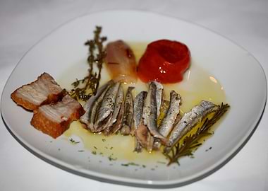Sardines greek cuisine raw