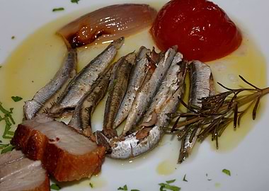 Sardines greek cuisine raw