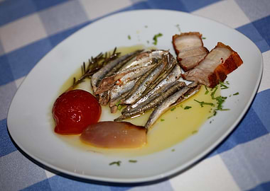 Sardines greek cuisine raw