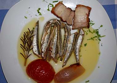 Greek sardines raw cuisine