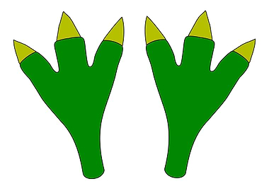 Cartoon Dinosaur Footprint