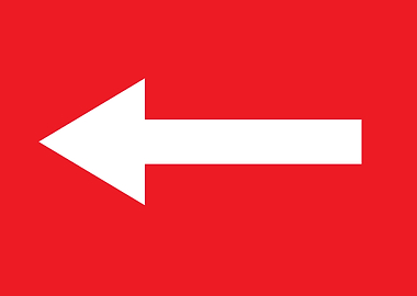 White Arrow Red Background