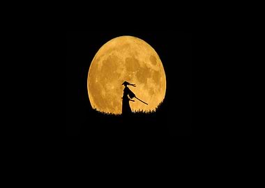 samurai moon night