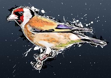 goldfinch bird art