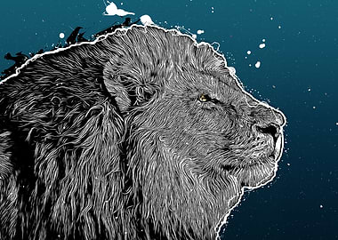 Lion animal art