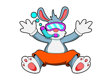 Rabbit Swimming