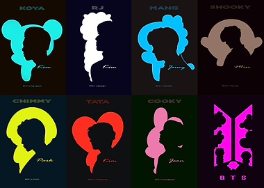 Bts x Bt21 characters