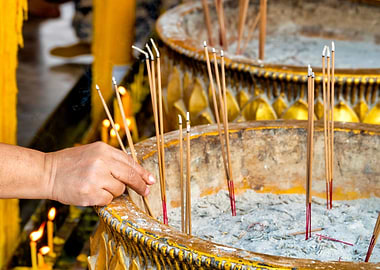 Burning incense